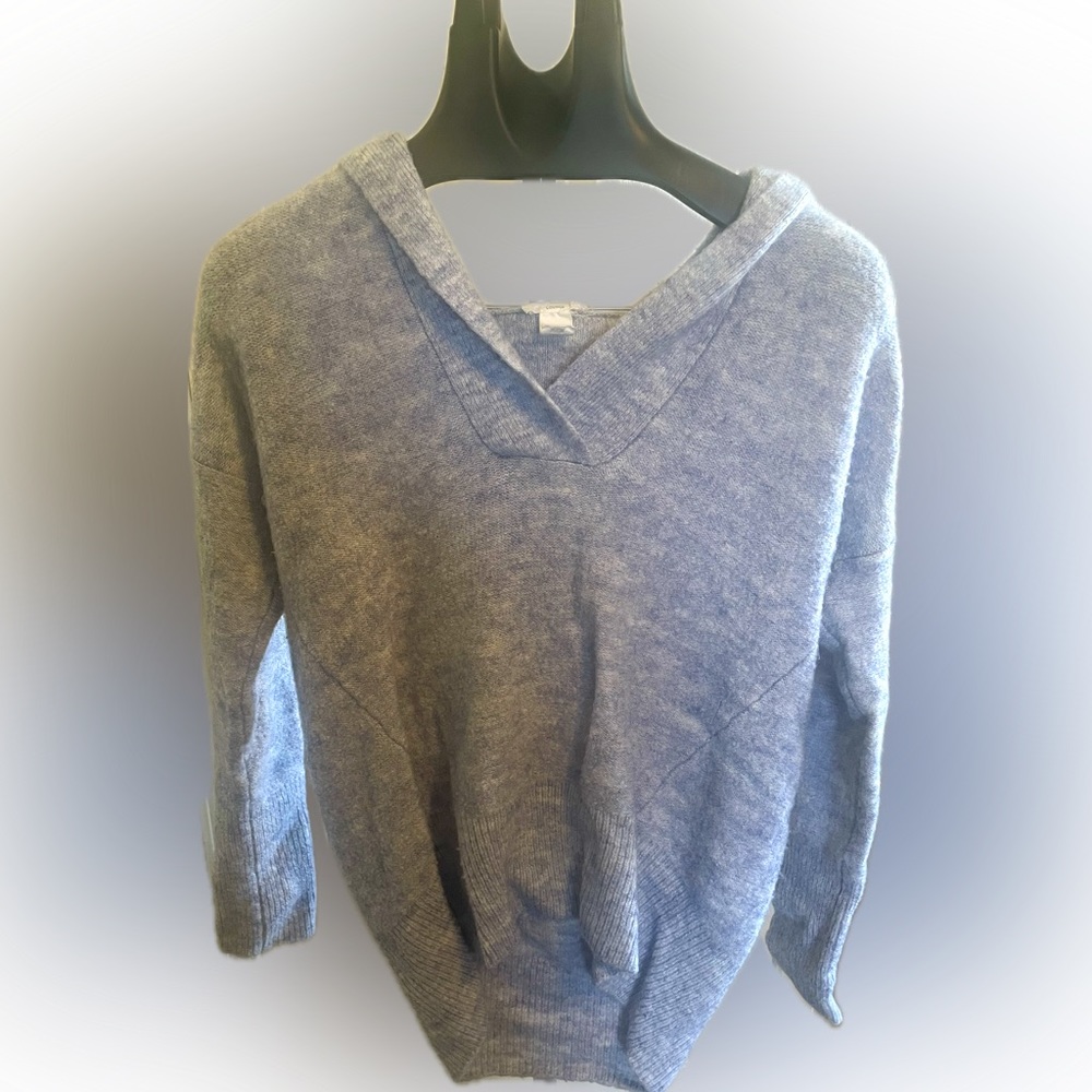 Loft Outlet (Lounge), XS, Blue Hooded Sweater